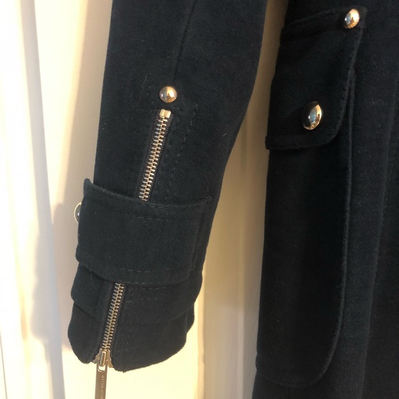 NWOT Karen Millen Military Coat, Navy, Sz10 - Picture 2 of 8